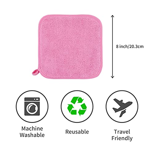 ProHomTex Makeup Removal Facial Cleaning Cloth, Set of 6 (8" x 8") Hypoallerg...