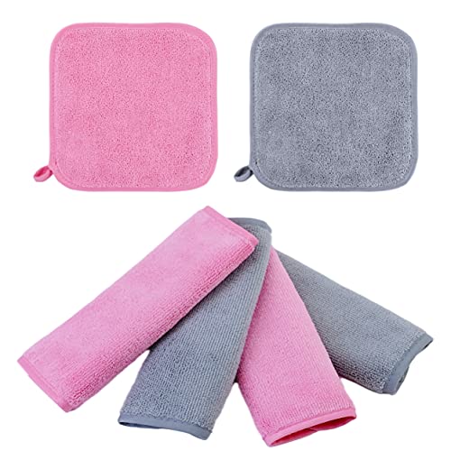 ProHomTex Makeup Removal Facial Cleaning Cloth, Set of 6 (8" x 8") Hypoallerg...
