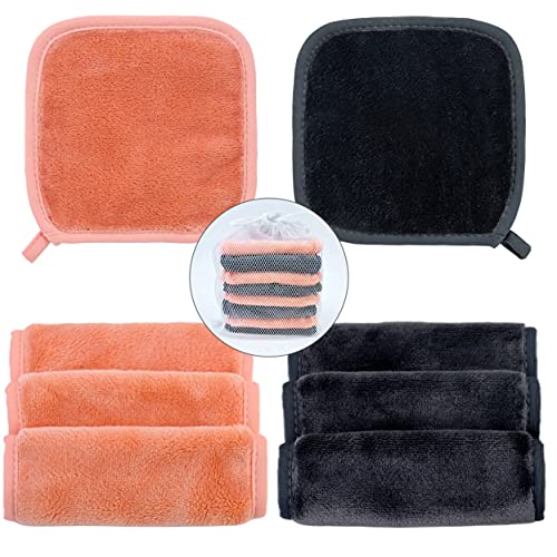 ProHomTex Makeup Removal Facial Cleaning Cloth, Set of 8 (6" x 6") Hypoallerg...