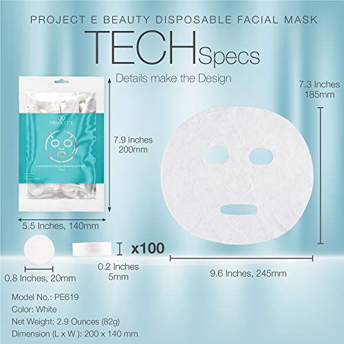 Project E Beauty 100PCS Disposable Non-woven cotton DIY Natural Spa Skin Care...