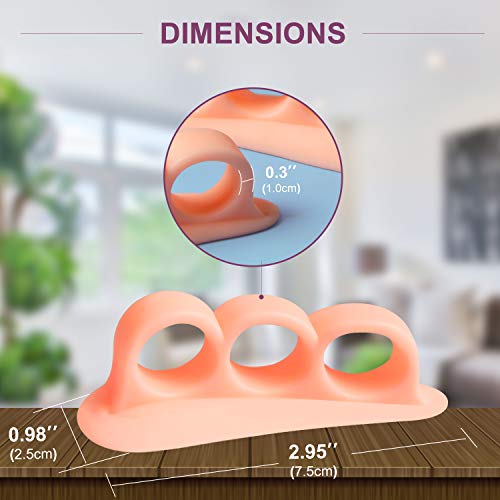 Promifun Gel Toe Separators, 6 Pack of Toe Spacers, Toe Straightener for Men ...