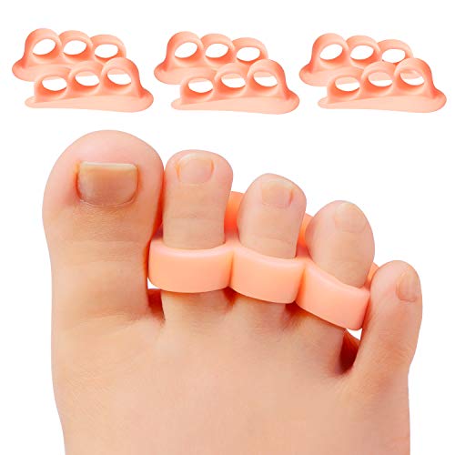 Promifun Gel Toe Separators, 6 Pack of Toe Spacers, Toe Straightener for Men ...