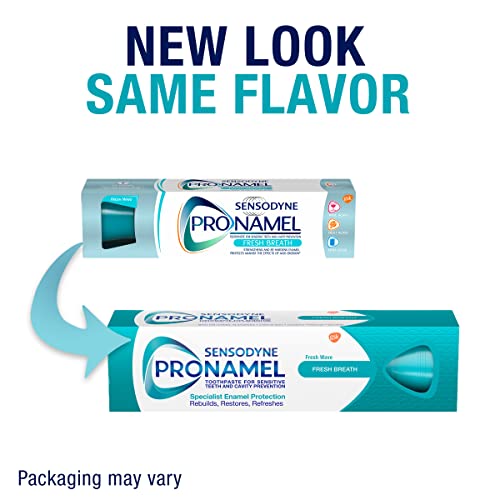 Sensodyne Pronamel Fresh Breath Enamel Toothpaste for Sensitive Teeth, to Reh...