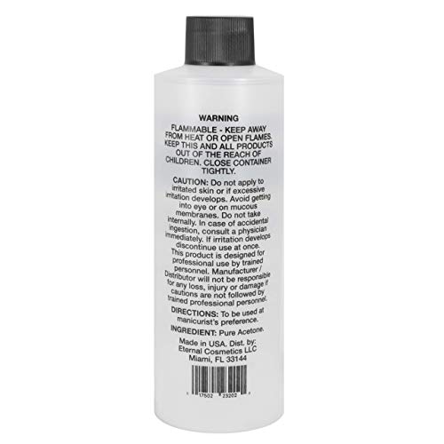 Pronto 100% Pure Acetone - Quick, Professional Nail Polish Remover - For Natu...