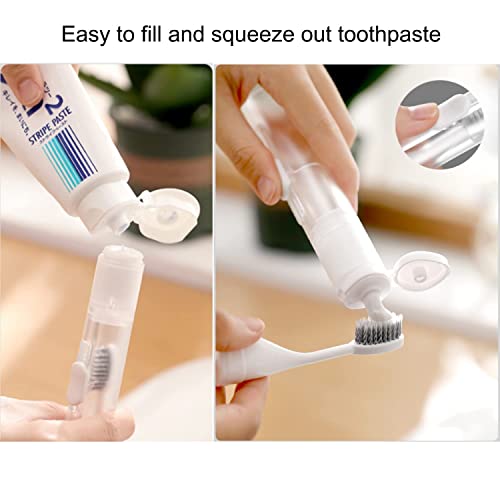 PRONY 3 in 1 Portable Travel Toothbrush with Travel Case and Extra Soft Brist...