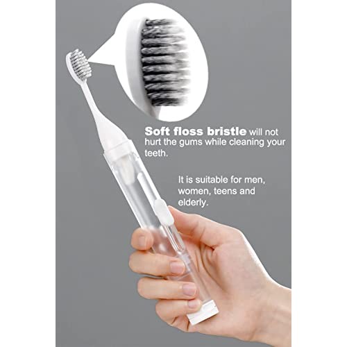 PRONY 3 in 1 Portable Travel Toothbrush with Travel Case and Extra Soft Brist...