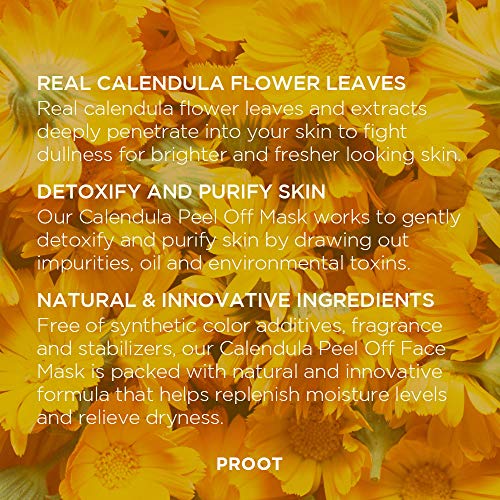 Calendula Peel Off Mask | With Herbal Infused Brightening Serum | Formulated ...