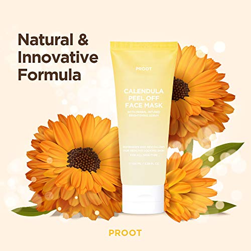 Calendula Peel Off Mask | With Herbal Infused Brightening Serum | Formulated ...