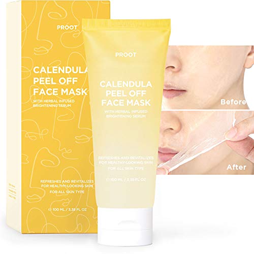 Calendula Peel Off Mask | With Herbal Infused Brightening Serum | Formulated ...