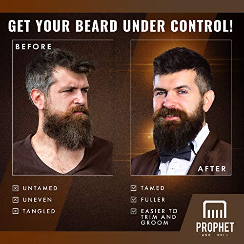 Prophet & Tools Beard Straightener for Men - Electric Heated Beard Comb to Ta...