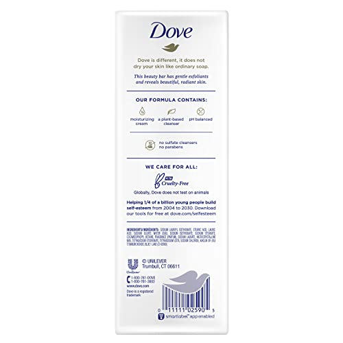 Dove Beauty Bar More Moisturizing Than Bar Soap Gentle Exfoliating With Mild ...