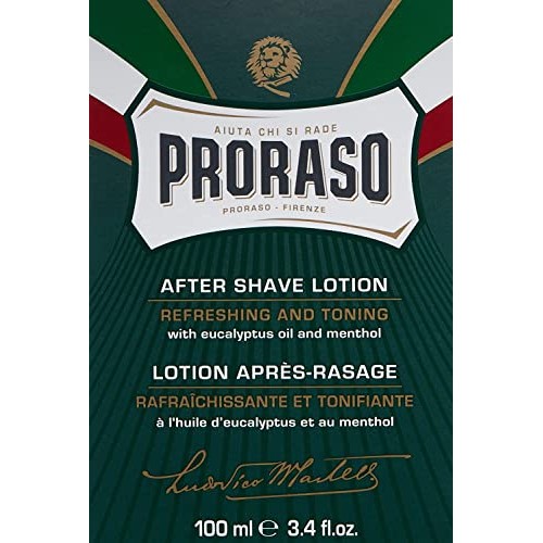Proraso After Shave Lotion for Men, Refreshing and Toning with Menthol and Eu...