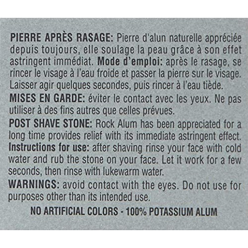 Proraso Post-Shave Stone, Natural Alum Block