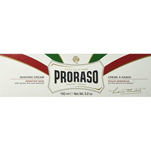 Proraso Shaving Cream for Men, Sensitive Skin Formula with Green Tea and Oatm...