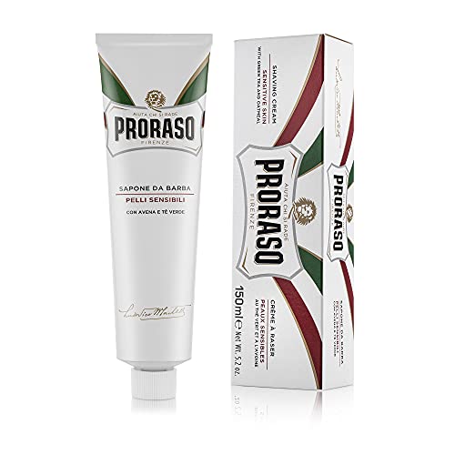 Proraso Shaving Cream for Men, Sensitive Skin Formula with Green Tea and Oatm...