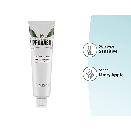 Proraso Shaving Cream for Men, Sensitive Skin Formula with Green Tea and Oatm...