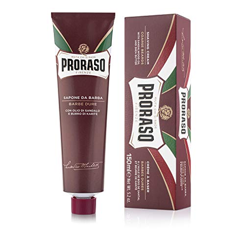 Proraso Shaving Cream, Moisturizing and Nourishing for Coarse Beards with San...