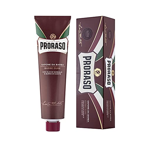 Proraso Shaving Cream, Moisturizing and Nourishing for Coarse Beards with San...