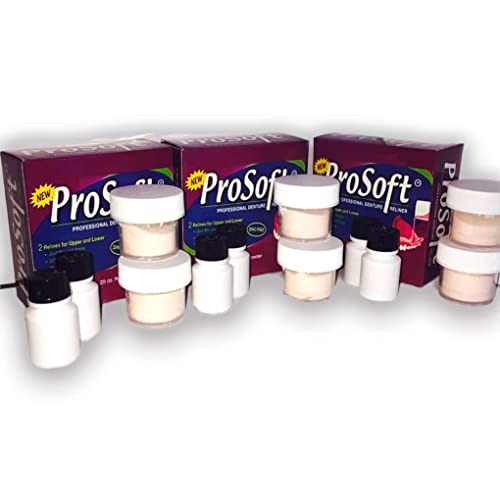 6 Denture Reline Kits Denture Reline- ProSoft Reliner-liner For loose Dentures