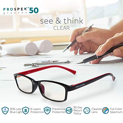 PROSPEK Blue Light Filter Glasses, Computer Eyeglasses for Men and Women - Ga...