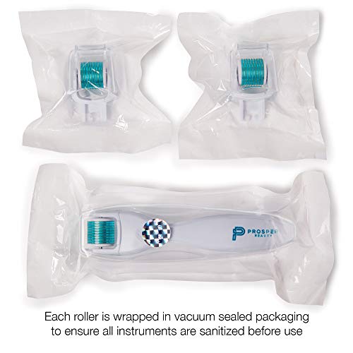Derma Roller Microneedle 6 Piece Kit [DERMAROLL by Prosper Beauty] Face Rolle...