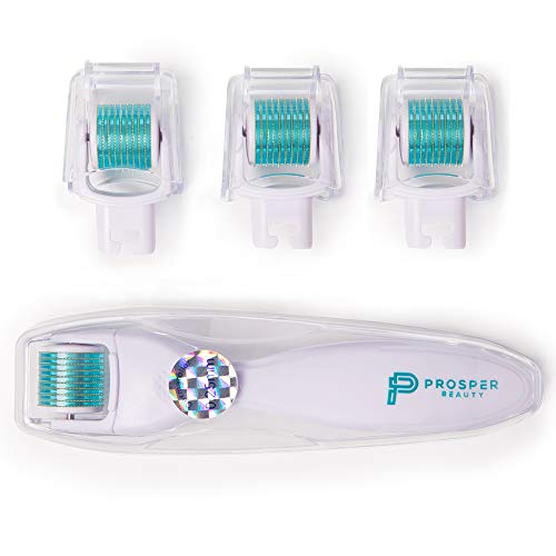 Derma Roller Microneedle 6 Piece Kit [DERMAROLL by Prosper Beauty] Face Rolle...