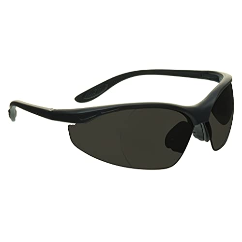 proSPORT Full Lens Reading Sunglass Reader Safety +1.50 Smoke Lens Sport Wrap...