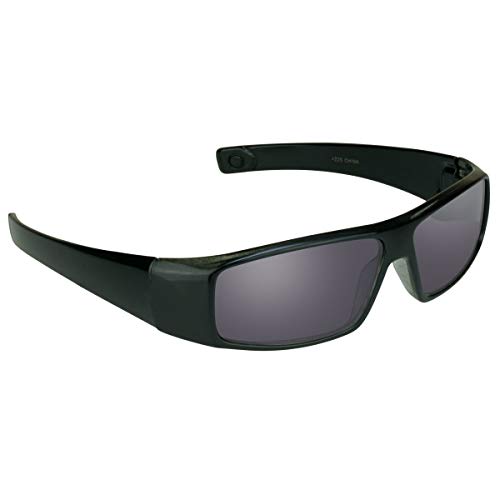proSPORT Full Lens Reading Sunglasses Large Black +1.25 Not Bifocal Dark Tint...