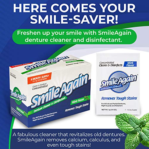 Smile Again Denture, Mouth Guard, Night Guard, Retainer Cleaner and Disinfect...
