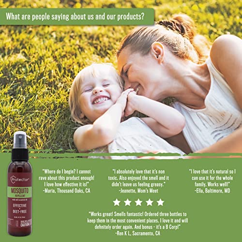 Protector Mosquito and Insect Repellent Spray – DEET-Free, 8-Ounce (3-Pack)