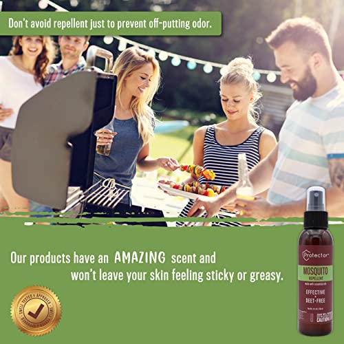 Protector Mosquito and Insect Repellent Spray – 4 oz (2 pk) Deet-Free - Deter...