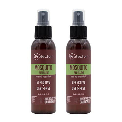 Protector Mosquito and Insect Repellent Spray – 4 oz (2 pk) Deet-Free - Deter...