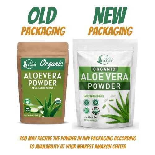Organic Aloe Vera Powder for Hair & Face | Aloe Barbadensis | AloeVera Extrac...