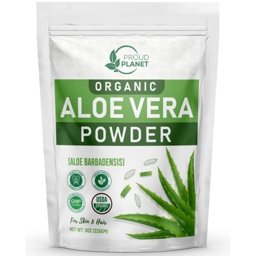 Organic Aloe Vera Powder for Hair & Face | Aloe Barbadensis | AloeVera Extrac...