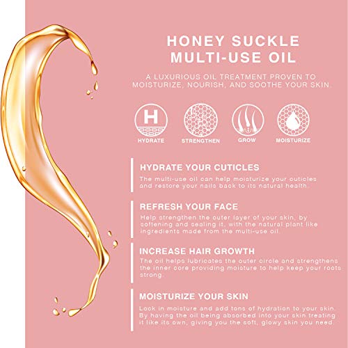 Honey Suckle Jasmine Multi-Use Oil for Face, Body & Hair - Hydrates Skin & Re...