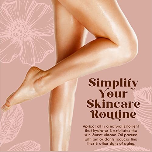 Rose Multi-Use Oil for Face, Body and Hair - Organic Blend of Apricot, Vitami...