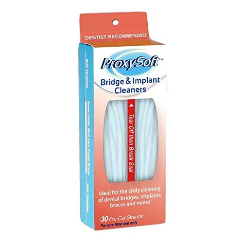 Proxysoft Dental Floss for Bridges and Implants 30 Strands - Floss Threaders ...