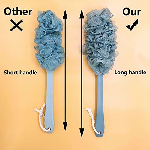 Prozklves Back Scrubber for Shower, Long Handle Back Loofah Shower Brush, Sof...