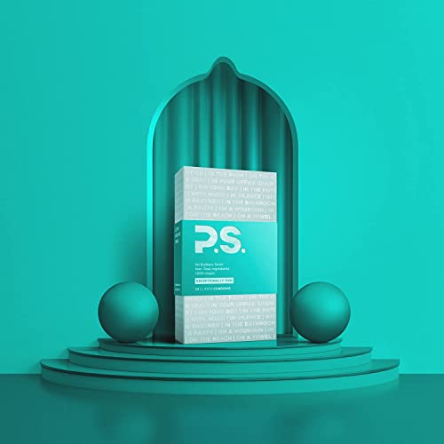 PS Condoms Exceptionally Thin Latex Condoms for Men - Odorless and 100% Vegan...