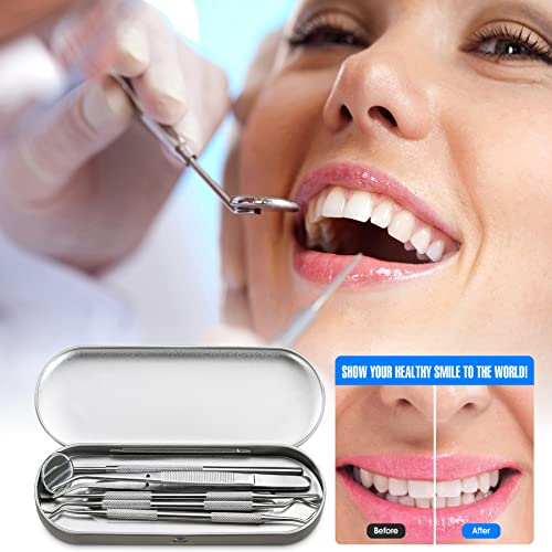 Dental Tools, 5 Pcs Professional Dentist Picks for Teeth Cleaning, Stainless ...