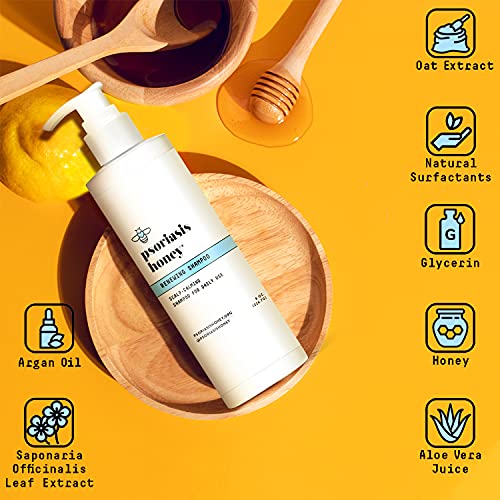 Psoriasis Honey Renewing Shampoo for Women and Men, Natural Shampoo with Arga...