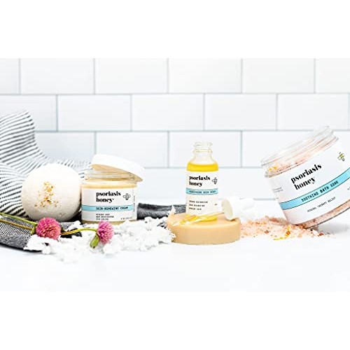 Psoriasis Honey Soothing Bath Salts Soak with Dead Sea Salt and Epsom Salt, G...