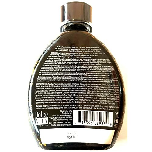 The Sicilian 200X Dark Black Bronzer Tanning Lotion – BEST Tanning Lotion For...