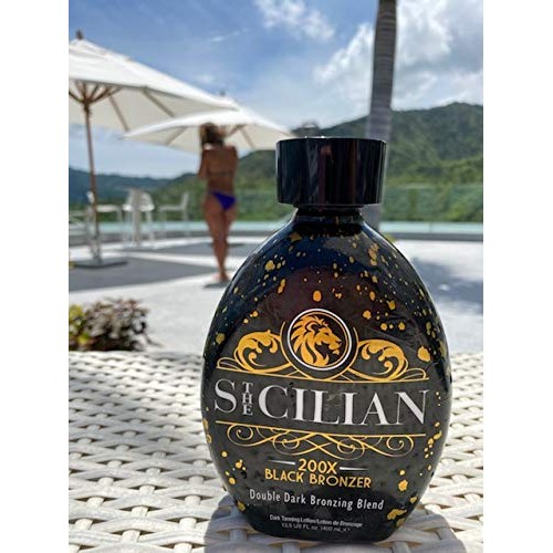The Sicilian 200X Dark Black Bronzer Tanning Lotion – BEST Tanning Lotion For...