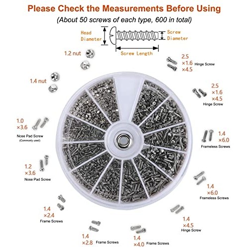 Eyeglass Repair Kit, PTSLKHN Sunglasses Repair Kit Include Air Chamber Eyegla...