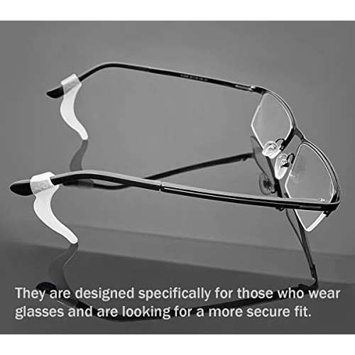 Soft Silicone Eyeglass Ear Hooks, PTSLKHN 10 Pairs Non-Slip Eyeglasses Ear Gr...