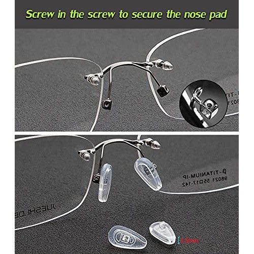 Soft Silicone Eyeglass Nose Pads, PTSLKHN Upgraded Air Chamber Eyeglasses Nos...