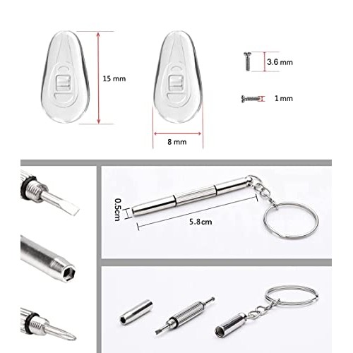 Soft Silicone Eyeglass Nose Pads, PTSLKHN Upgraded Air Chamber Eyeglasses Nos...