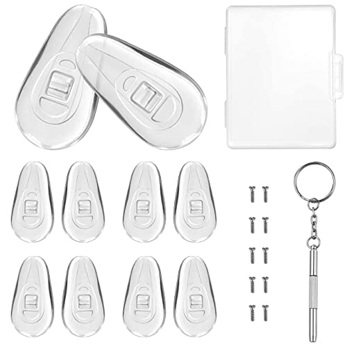 Soft Silicone Eyeglass Nose Pads, PTSLKHN Upgraded Air Chamber Eyeglasses Nos...