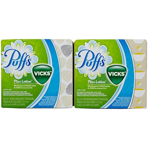 Puffs Plus Lotion Facial Tissues with scent of Vicks - 48 ct - 2 pk